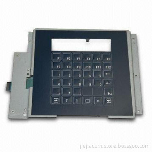 PET Membrane Keypad Switch/Panel with Interchangeable Legends and Selectively Patterned Adhesives